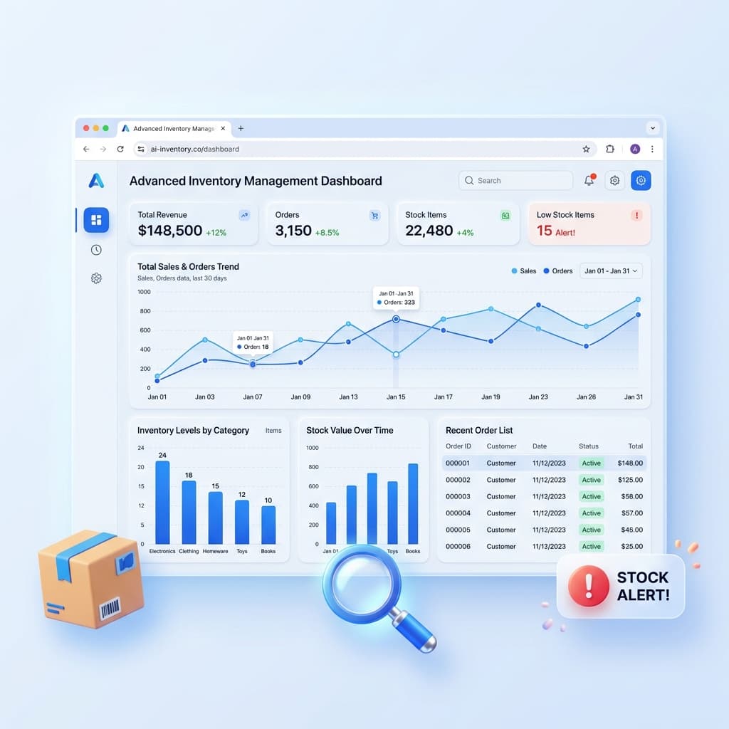 Inventory Management Dashboard.